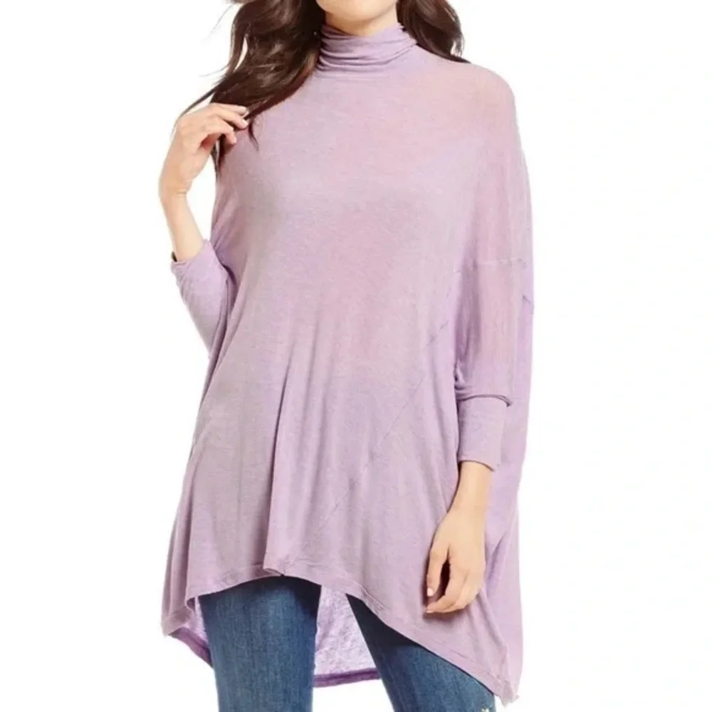 NWT Free People We The Free Terry Tee‎ Purple Smoke Tunic Size Medium